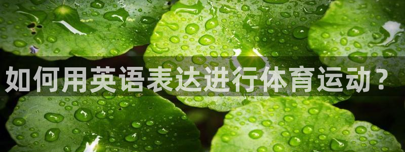 必发官网下载联系电话：如何用英语表达进行体育运动？